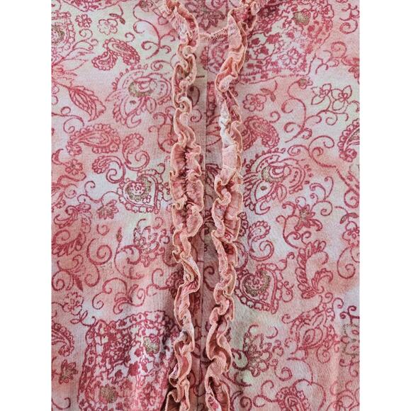 Oneworld Womens Top Size Medium Multi-Color 100% Cotton Short Sleeve Pullover - Picture 9 of 12